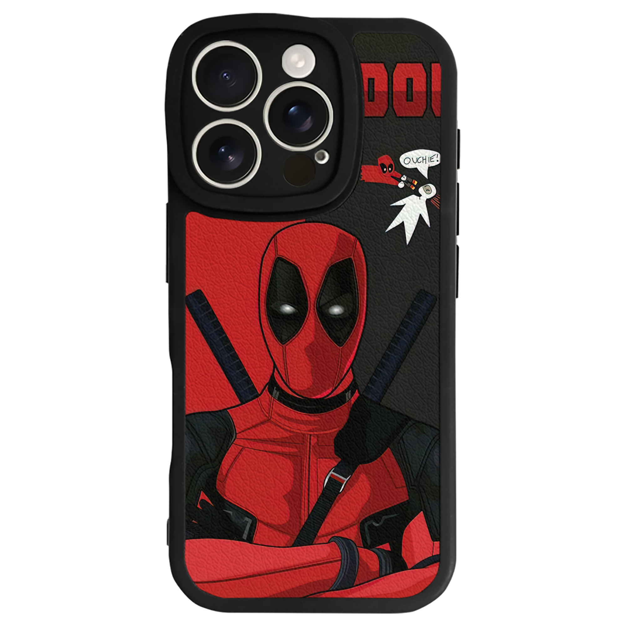 （画像用） Deadpool デッドプール 【iPhone 16シリーズ対応】シリコンスマホケース（レザー調） 材質：シリコン
